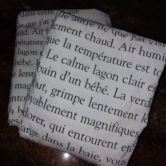 2pc Garnet Hill French Script Cotton Flat Fitted Sheets 11"pkts - Picture 1 of 11